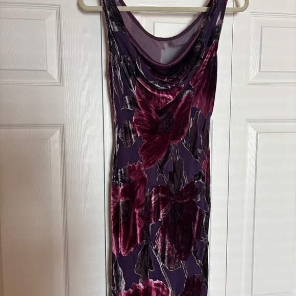 Cashe Vintage 90s Velvet Floral Maxi Dress - Picture 4 of 5